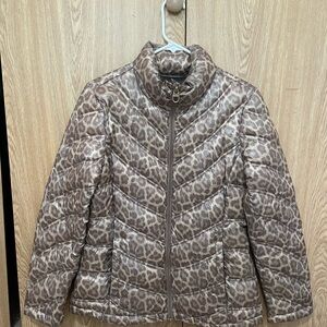 Calvin Klein leopard down puffer